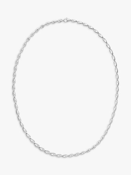 Georg Jensen Organic Links Chain Necklace, Silver - view 2, Sterling Silver