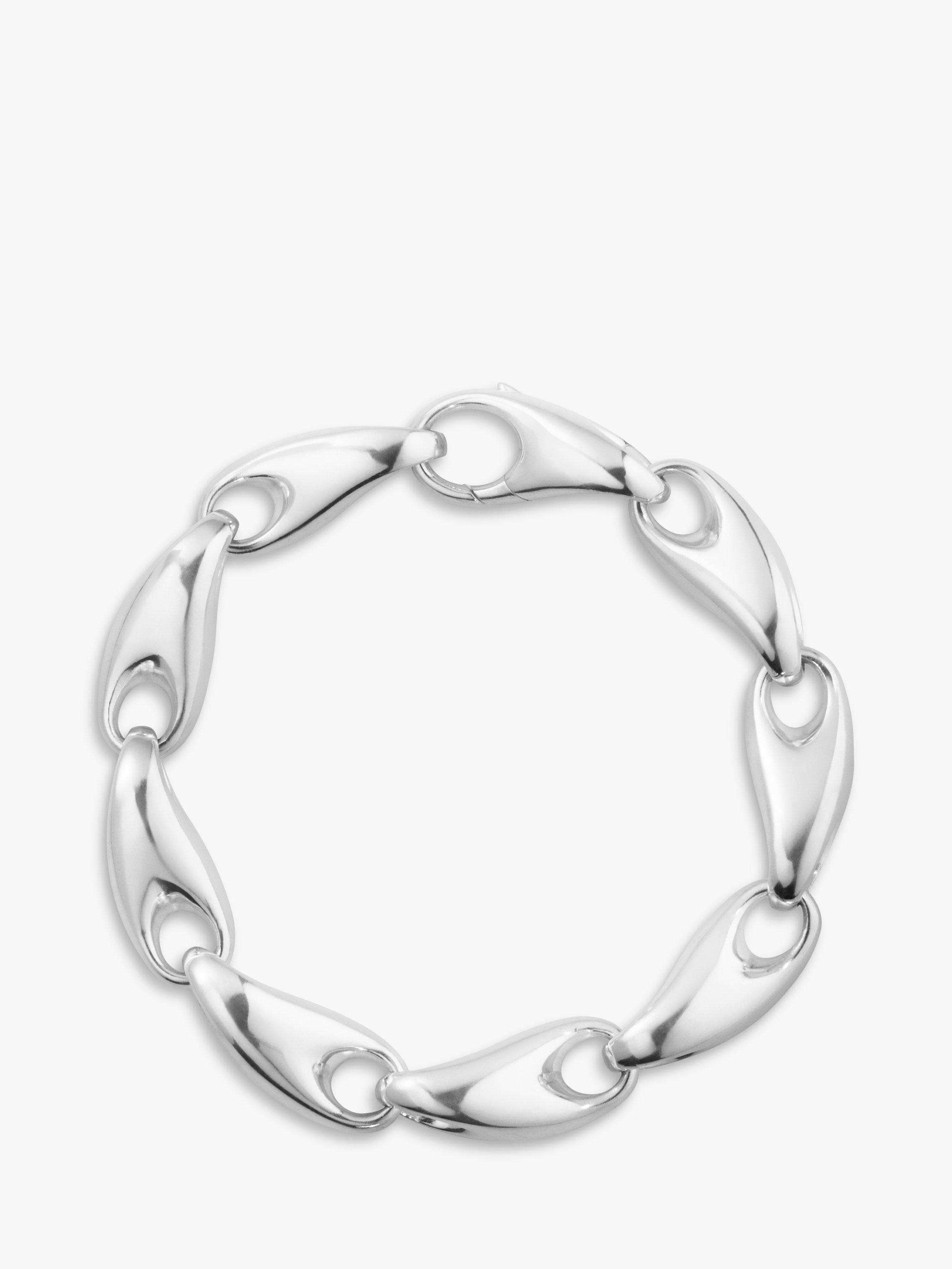 Product image 1 of 1, which shows Georg Jensen Organic Links Chain Bracelet, Silver