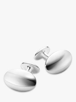 Georg Jensen Oval Cufflinks, Silver, Silver
