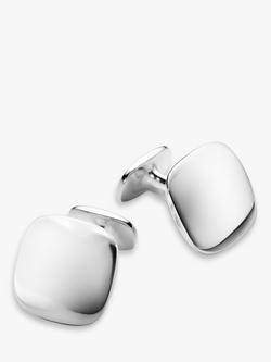 Georg Jensen Rounded Square Cufflinks, Silver, Silver