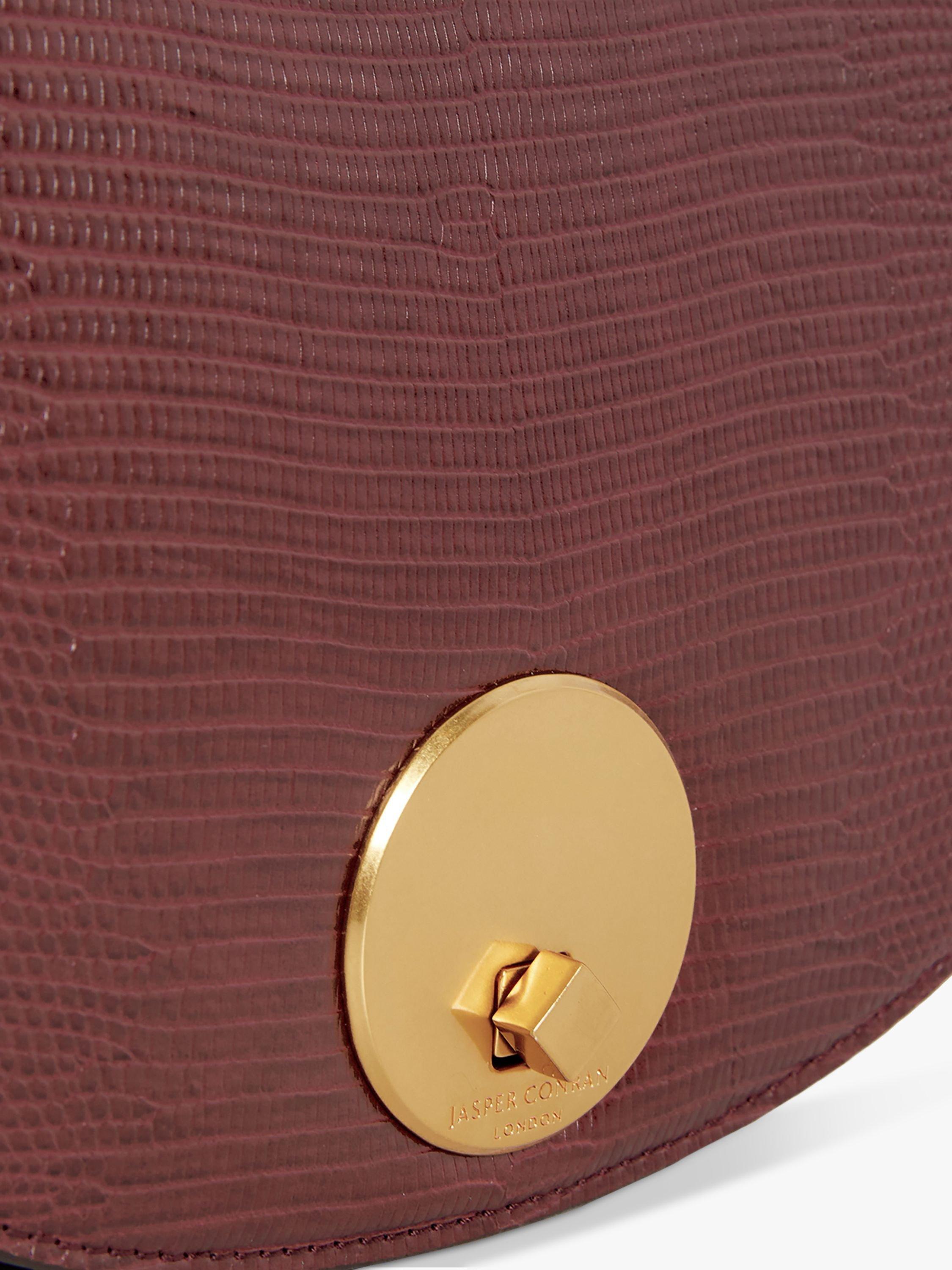 Product image 5 of 5, which shows Jasper Conran Clara Faux Leather Cross Body Bag, Wine