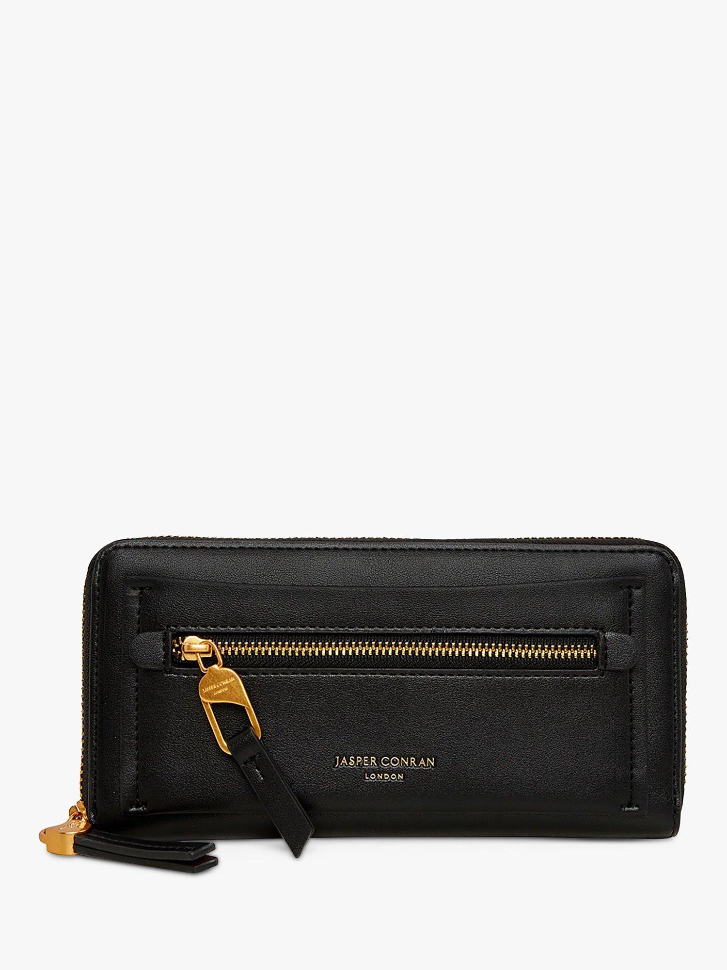 Product image 1 of 4, which shows Jasper Conran London Colette Large Zip Around Purse, Black