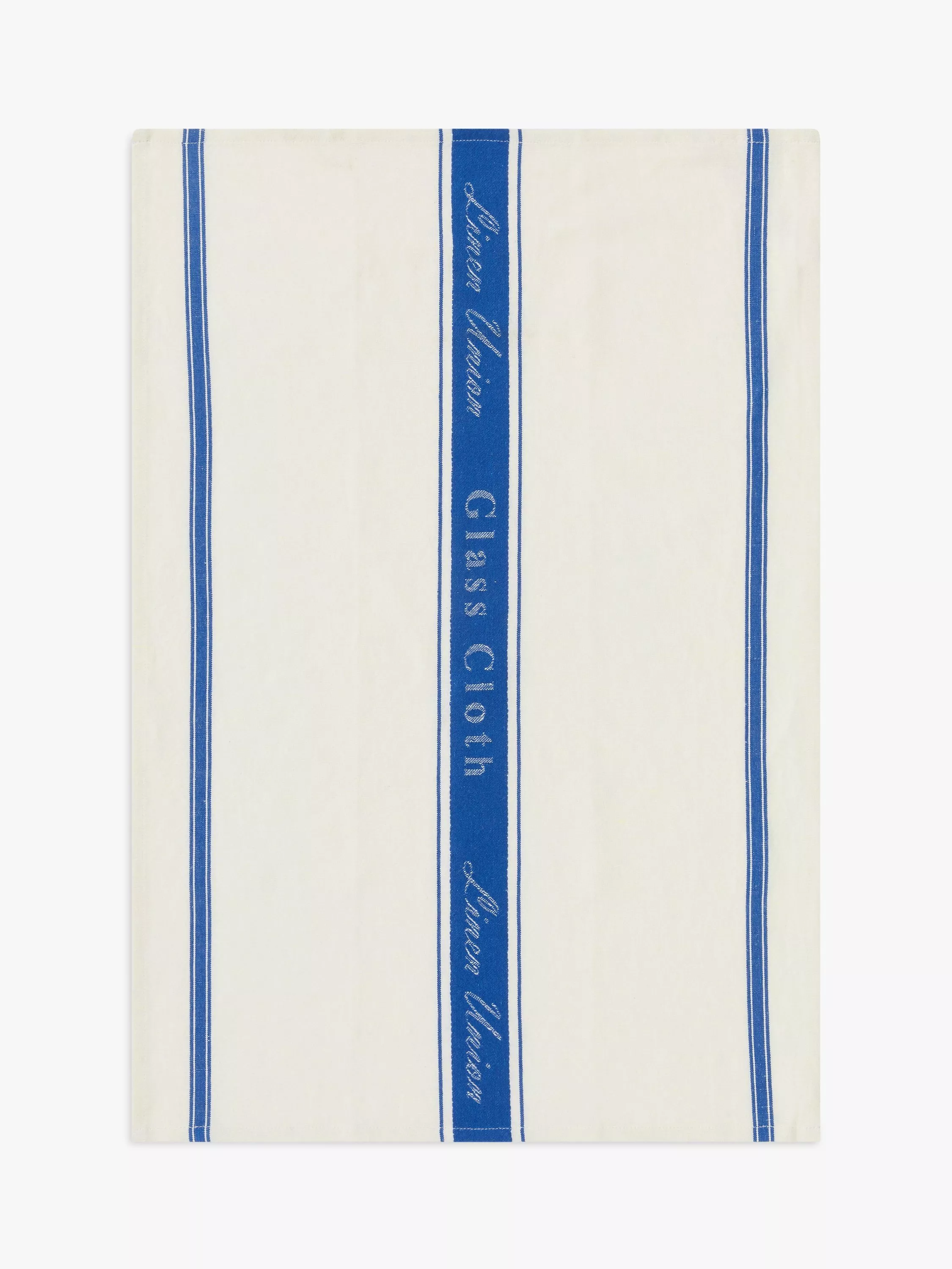 John Lewis Cotton Linen Glass Cloth Tea Towel Blue White