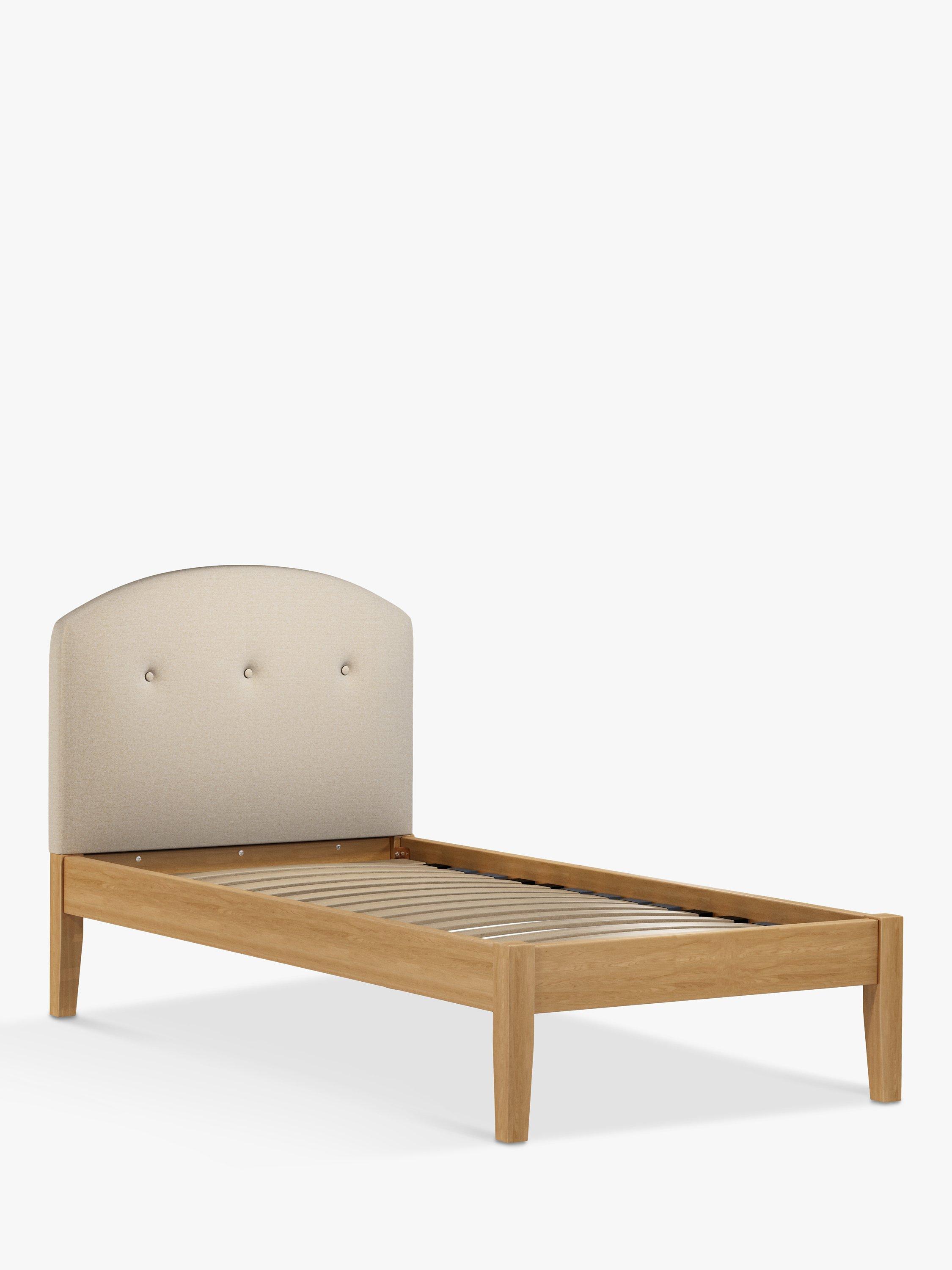 John Lewis Grace Kitami Bed Frame, Single, Brushed Tweed Beige