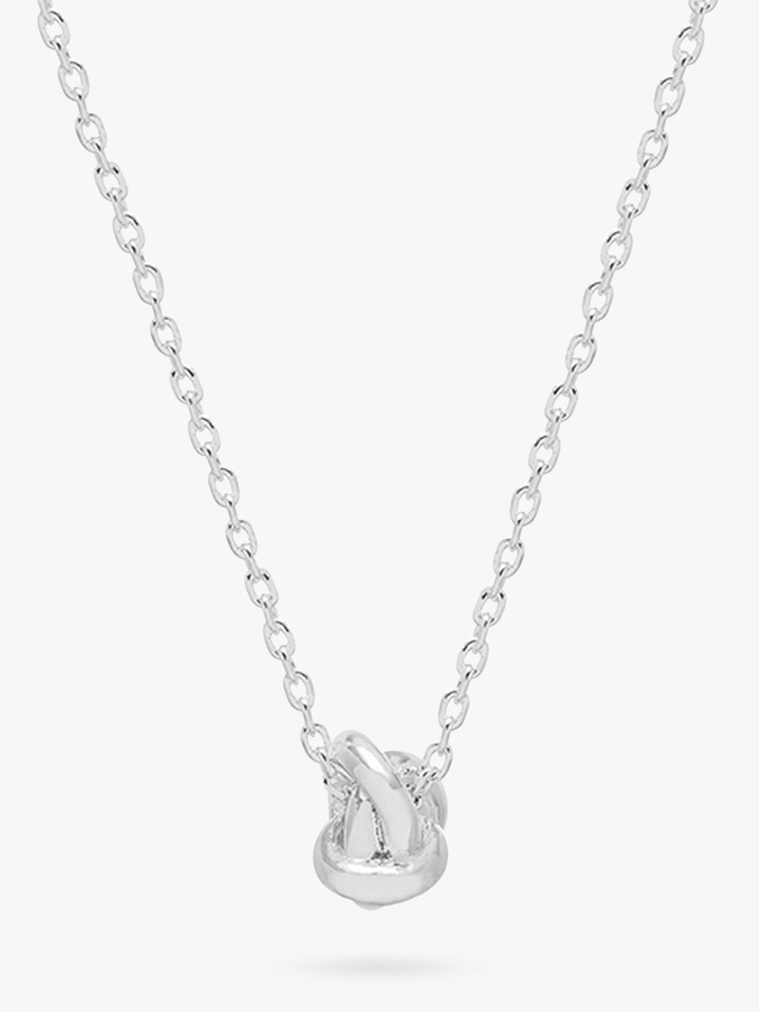 Estella Bartlett Knot Charm Necklace, Silver
