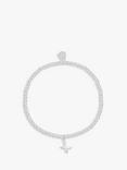 Estella Bartlett Beaded Kiss Bracelet, Silver