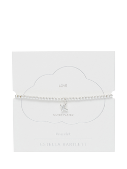 Estella Bartlett Beaded Kiss Bracelet, Silver - view 2, Silver