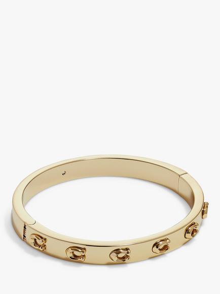 Coach Signature C Motif Bangle, Shiny Gold