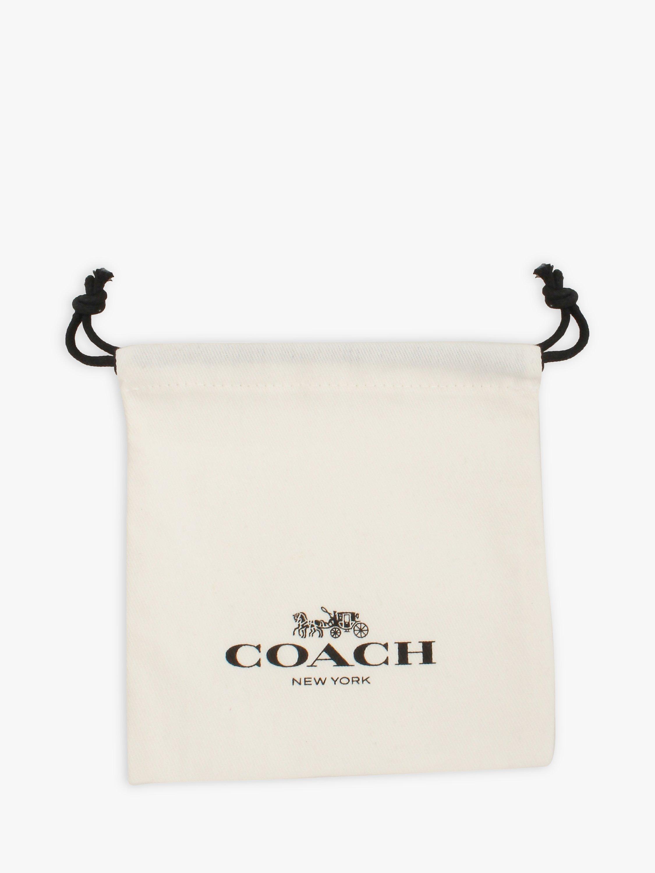 Product image 3 of 3, which shows Coach Signature C Pendant Necklace, Gold