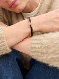 Coach Horse & Carriage Enamel Bangle, Gold/Black