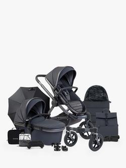 iCandy Peach 7 All-Terrain Stroller, Carrycot & Accessories Bundle, Nimbus/Storm, Storm