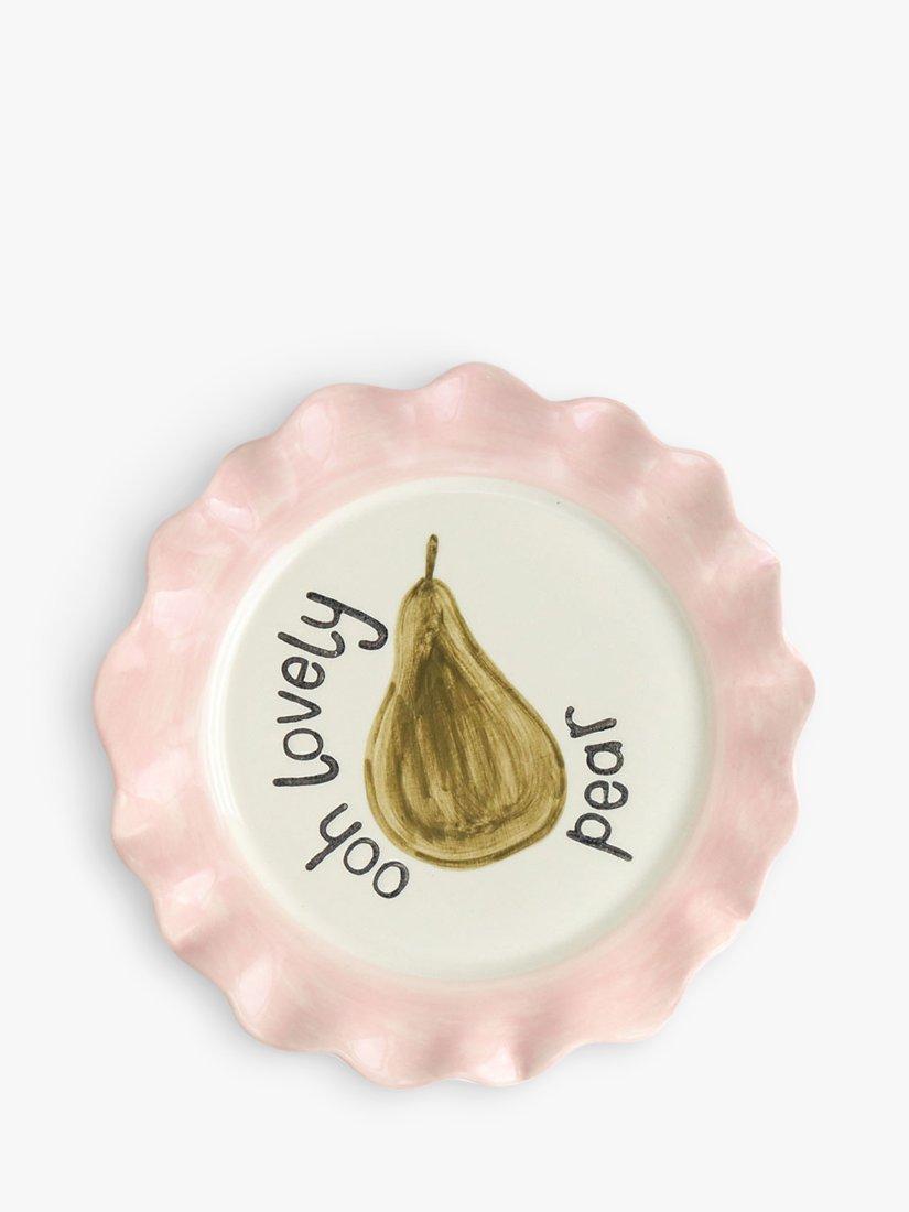 Caroline Gardner Pear Side Plate, Pink