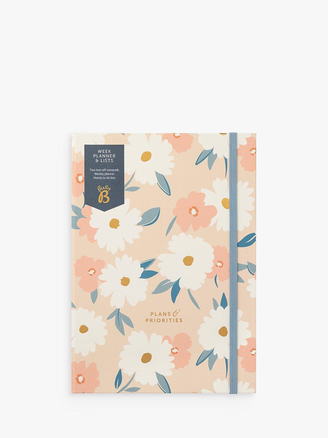 Busy B A5 Flowers Weekly Planner Lists, Multi