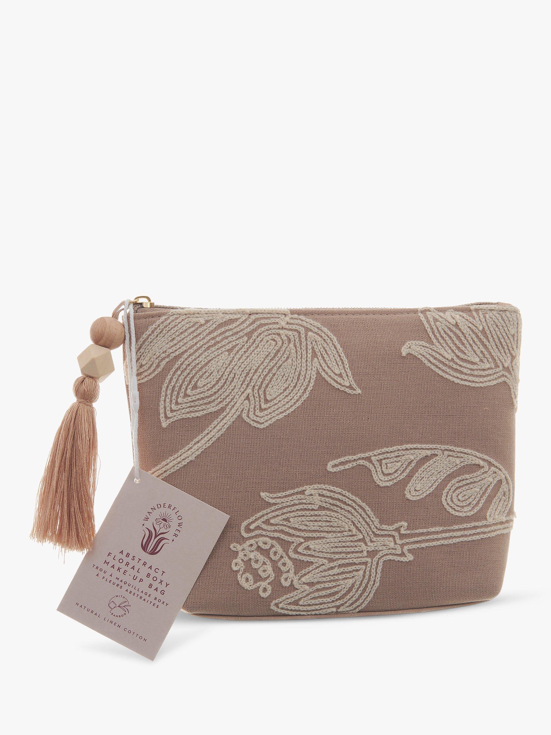 Wanderflower Abstract Floral Beauty Bag, Neutral