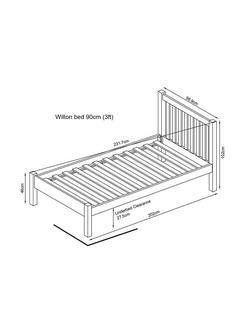 John Lewis Wilton Child Compliant Bed Frame, Single - view 2, Linen