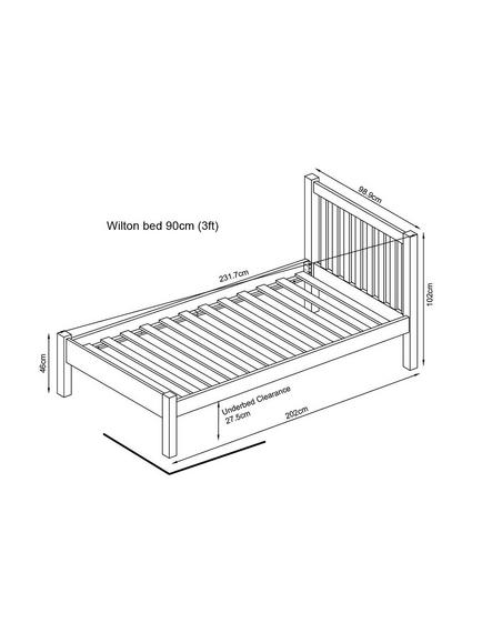 John Lewis Wilton Child Compliant Bed Frame, Single - view 2, Linen