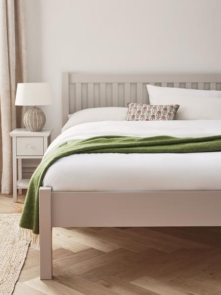 John Lewis Wilton Bed Frame, Double - view 2, Linen
