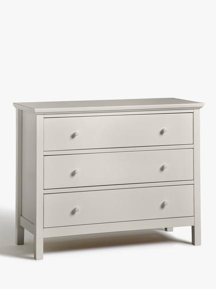 John Lewis Wilton 3 Drawer Chest, Linen