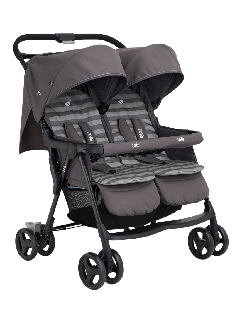 Double pram with footmuff hotsell