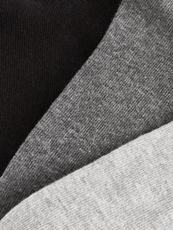 John Lewis Trainer Socks, Pack of 3, Mono - view 2, Mono