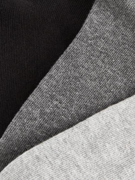 John Lewis Trainer Socks, Pack of 3 - view 2, Grey/Black
