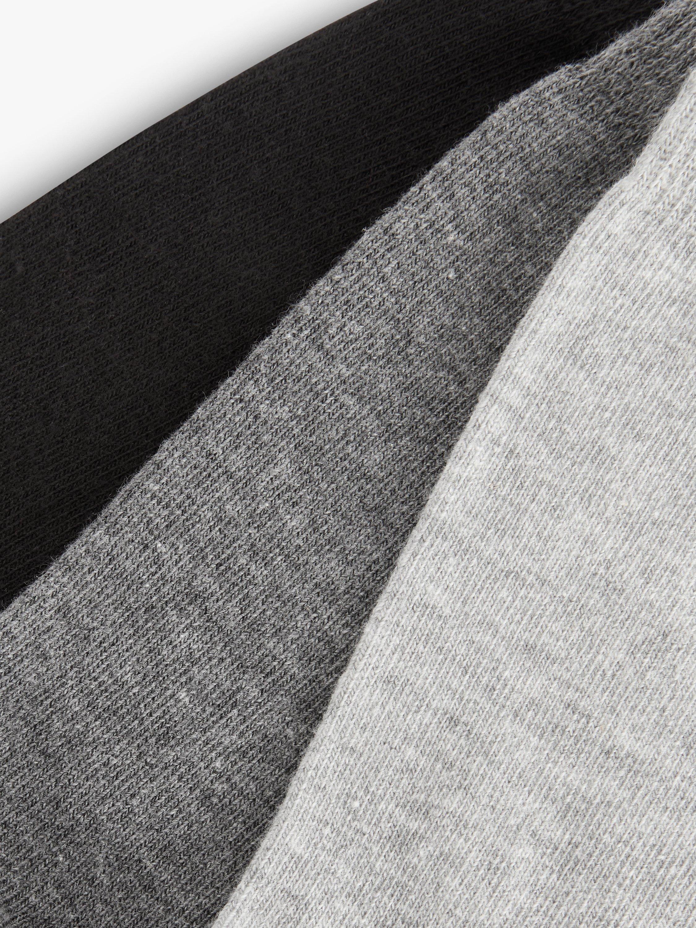 Product image 2 of 2, which shows John Lewis Ankle Socks, Pack of 3, Mono