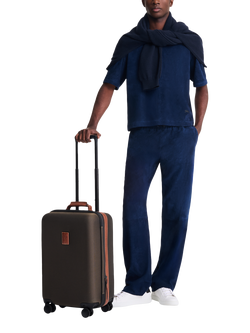 Longchamp Boxford 55cm 4-Wheel Recycled Canvas Cabin Case - view 2, Brown