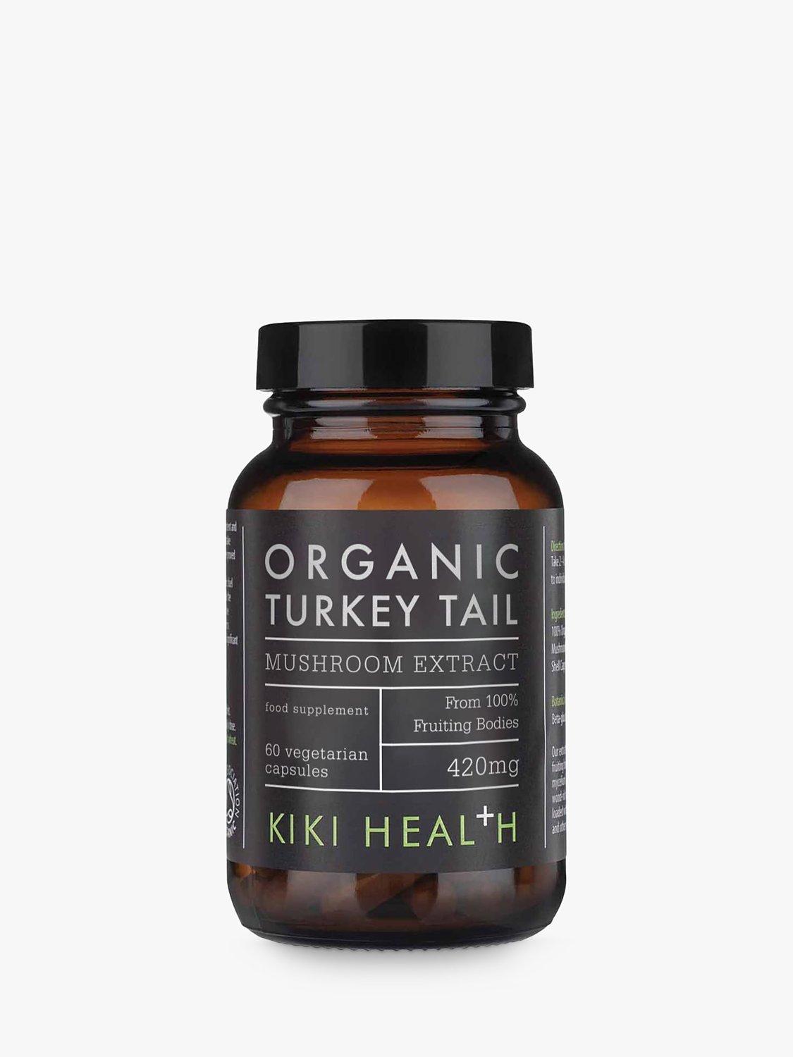 KIKI Health Organic Turkey Tail Extract Mushroom, 60 Vegicaps