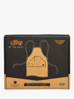Gentlemen's Hardware BBQ Apron & Bottle Opener Gift Set - view 2, Black