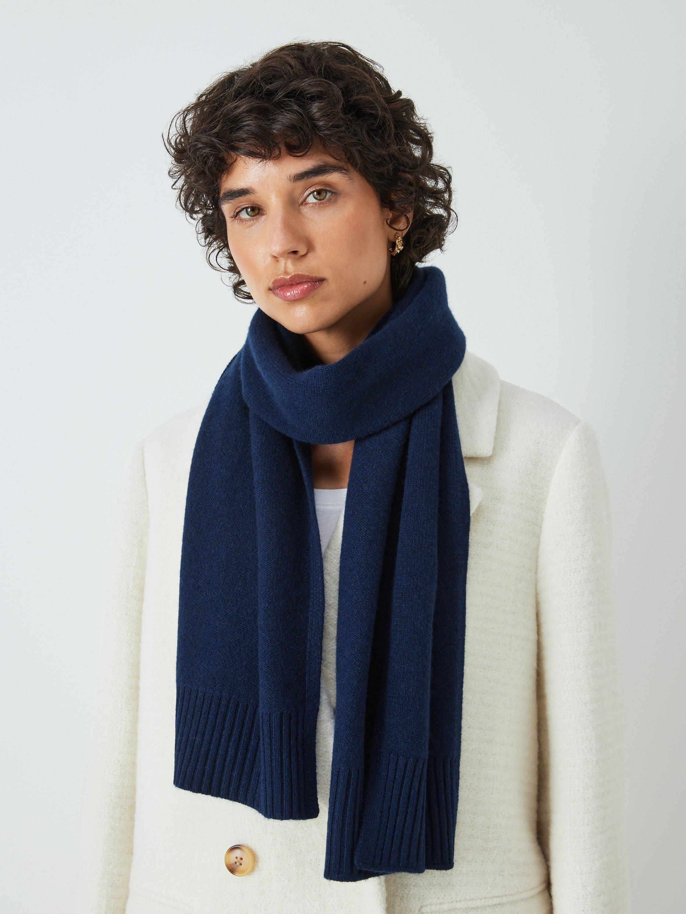 John Lewis Cashmere Scarf, Navy