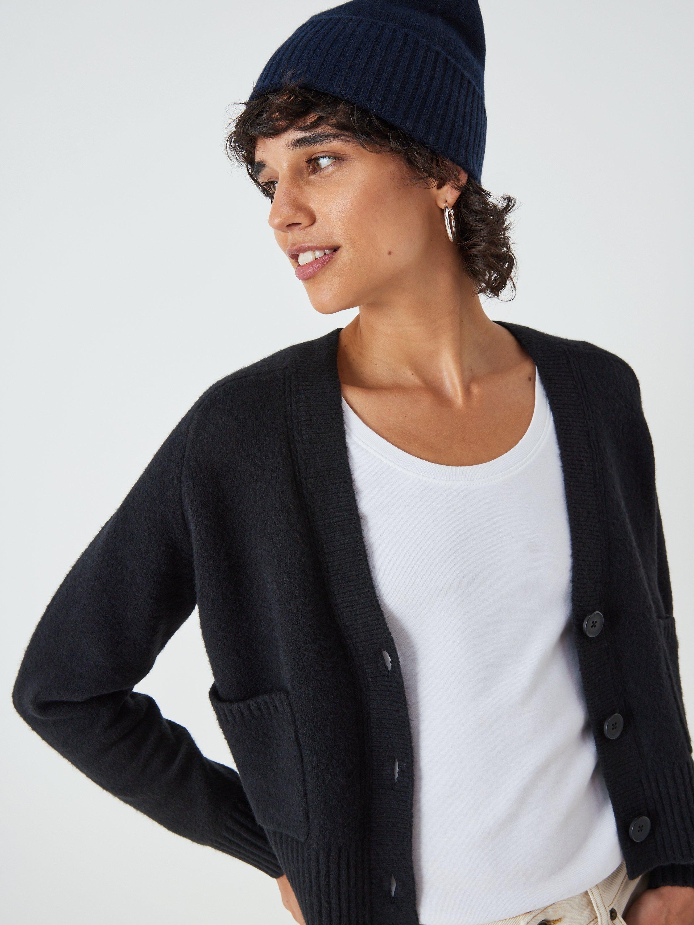 John Lewis Cashmere Beanie Hat, Navy