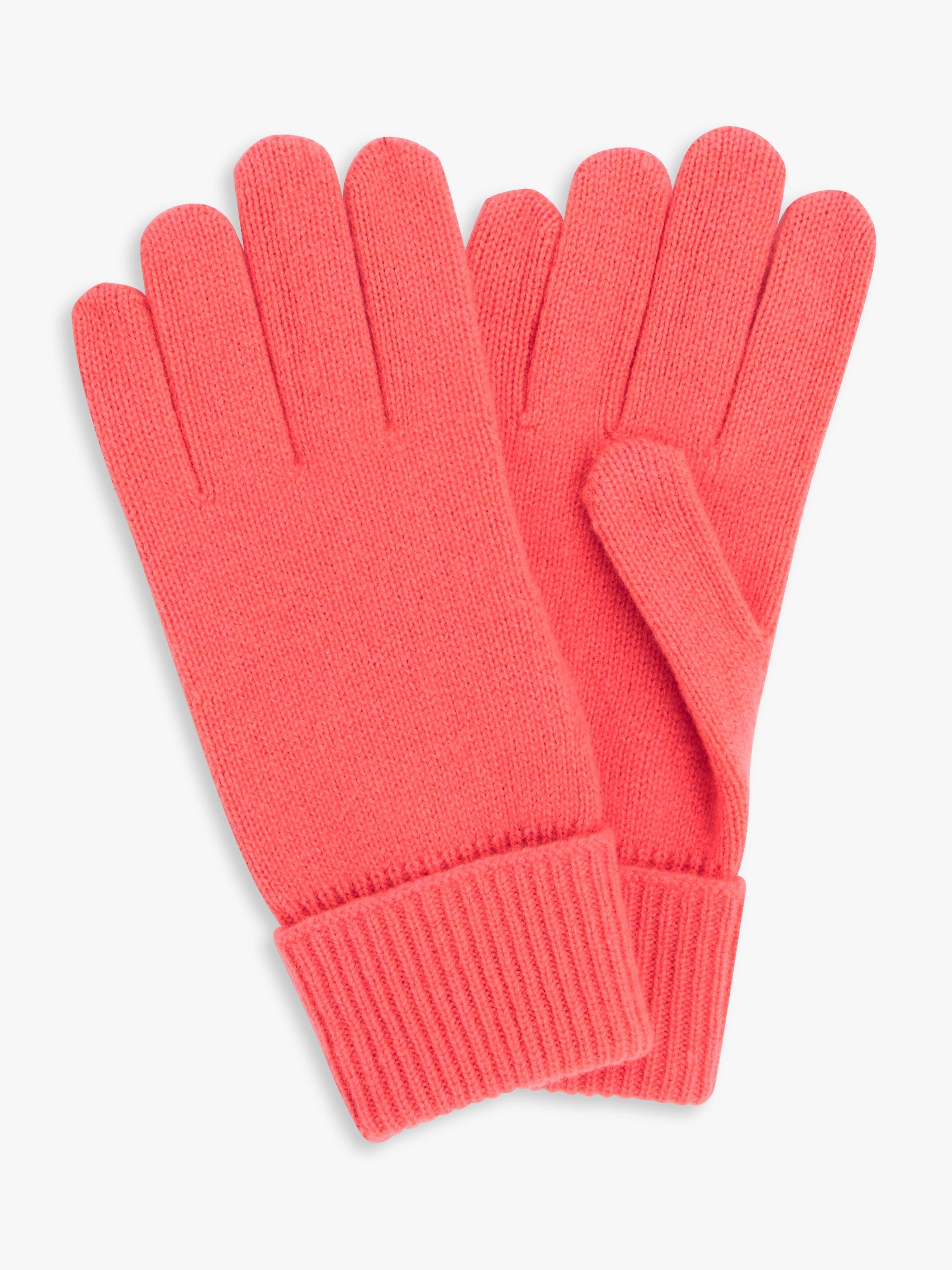 John Lewis Cashmere Gloves, Bright Orange