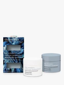 This Works My Wrinkes Extreme Moisturiser and Midnight Moisture Duo Skincare Gift Set, 