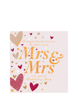 Art File Mrs & Mrs Wedding Card, Multi