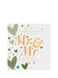 Art File Mr & Mr Wedding Day Card, Multi