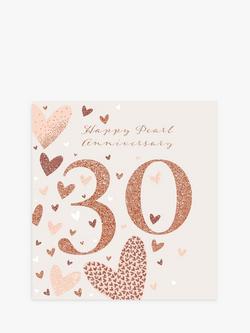 Art File Hearts Pearl Anniversary Card, Multi