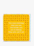 Brainbox Candy Stay Safe Eat Cake Birthday Card