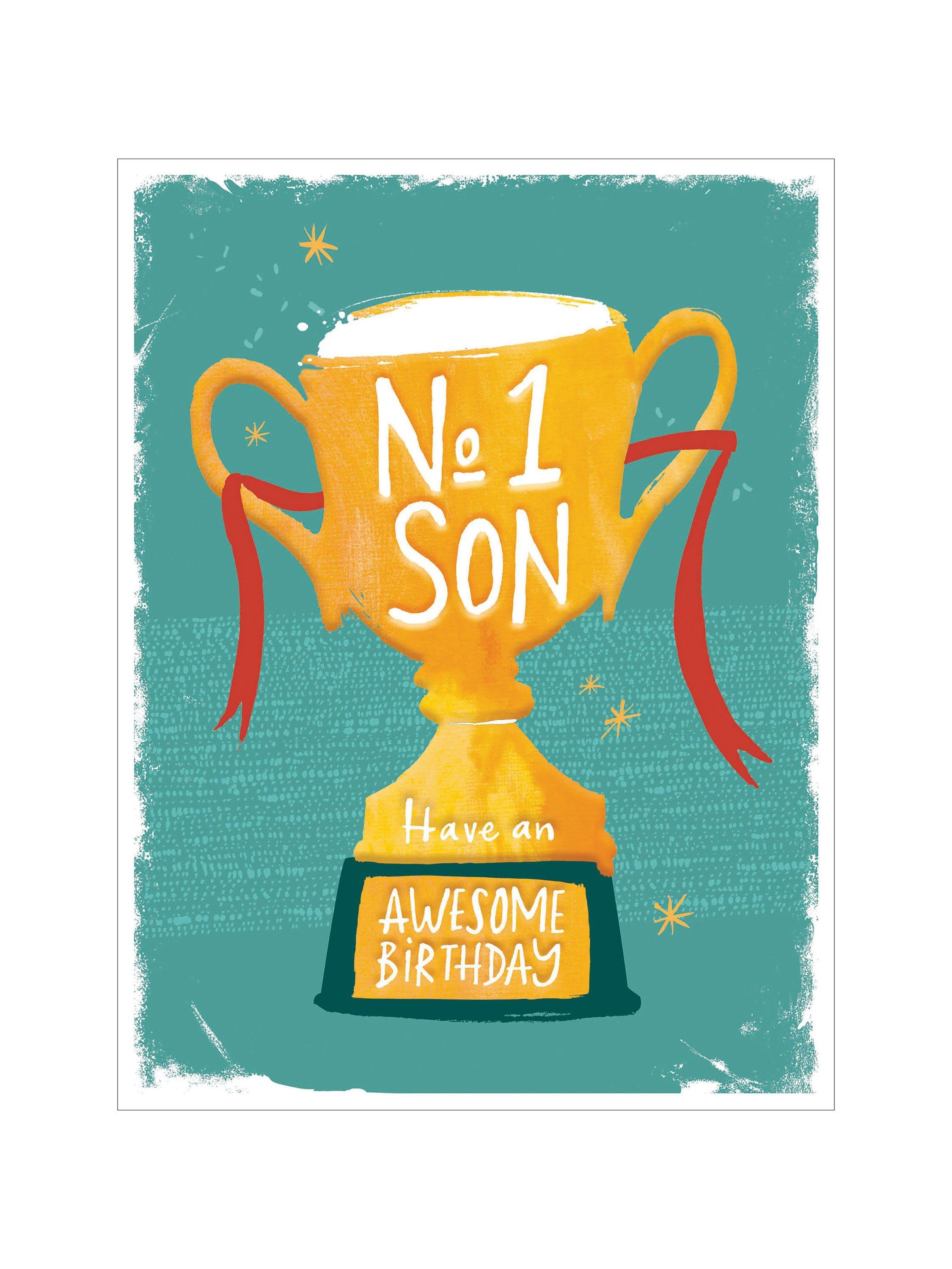 Cardmix Trophy No.1 Son Birthday Card