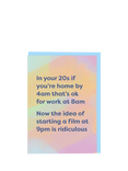 Cath Tate Cards In Your 20s and Now Birthday Card