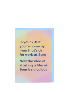 Cath Tate Cards In Your 20s and Now Birthday Card