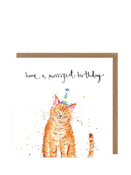 Louise Mulgrew Designs Purrrrfect Cat Birthday Card, Multi