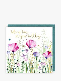 Louise Mulgrew Designs With Love Flowers Birthday Card
