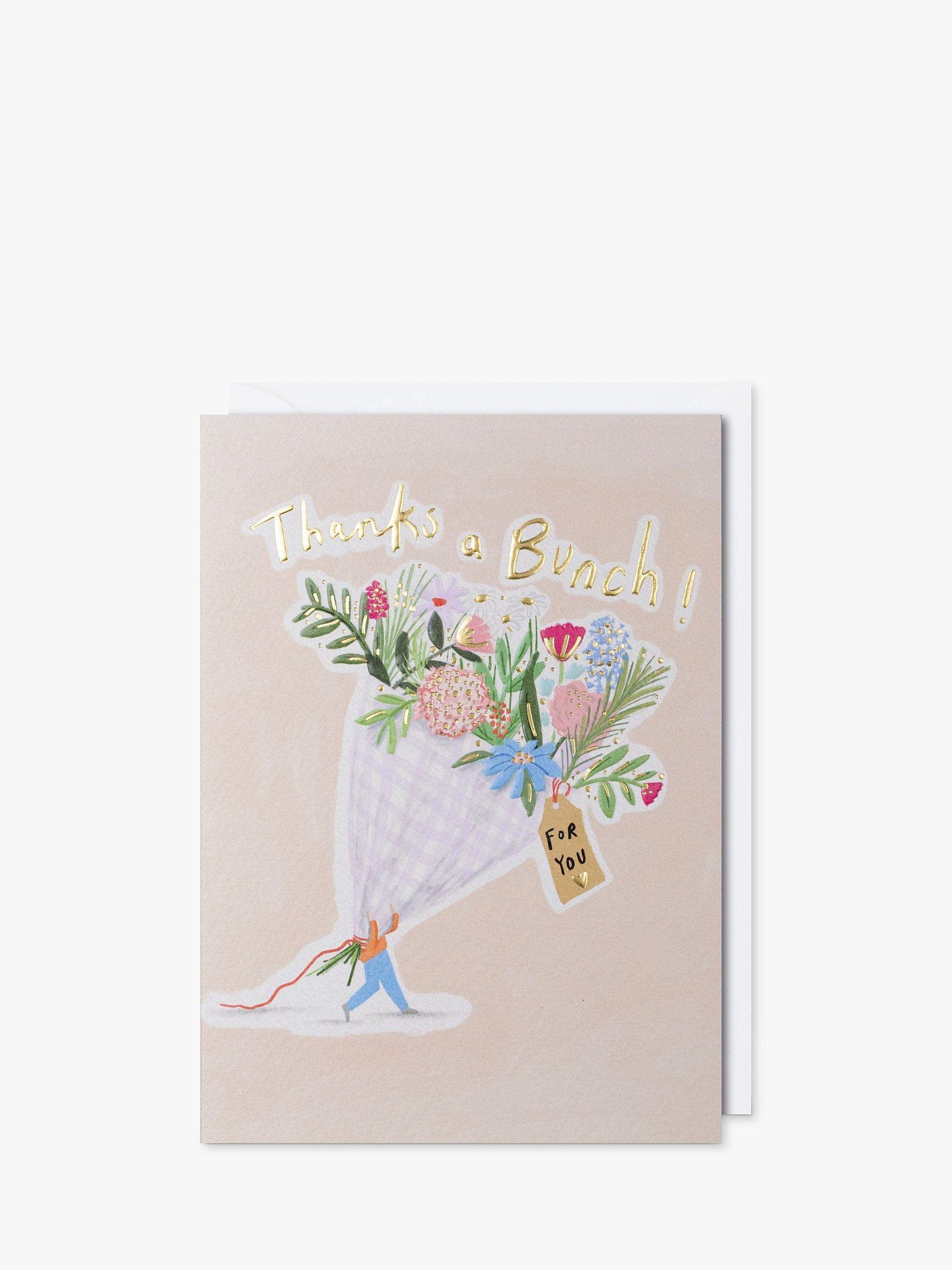 Paperlink Bunch Of Flowers Thank You Card