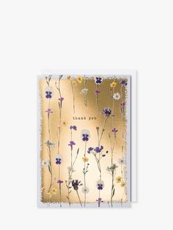 Paperlink All Over Floral Thank You Card, Multi