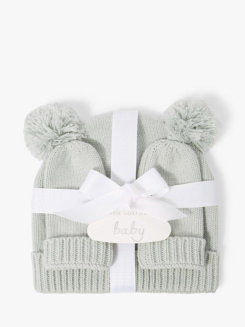 Katie Loxton Baby Hat & Mittens Gift Set, Sage
