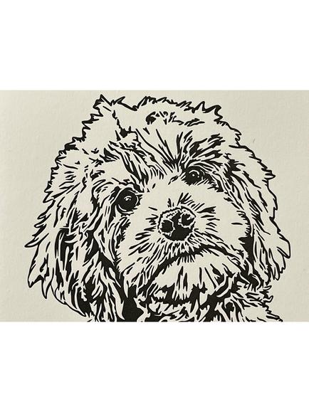 Penguin Ink Cockapoo Blank Greeting Card - view 2, Multi