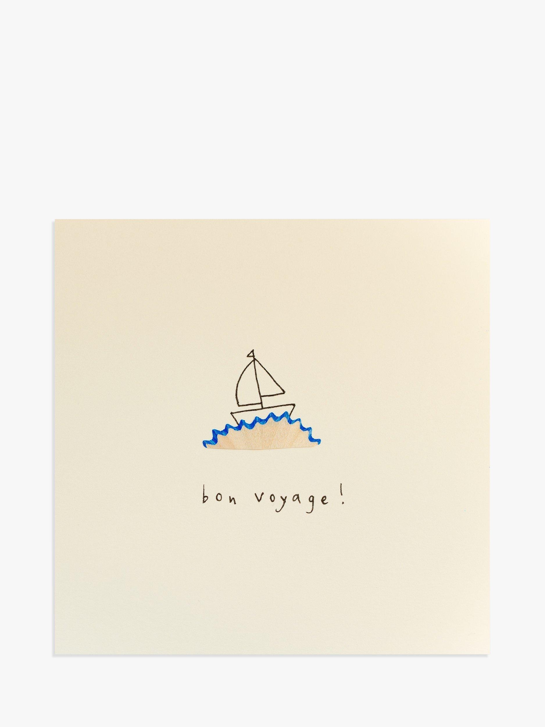 Ruth Jackson Pencil Shaving Bon Voyage Card