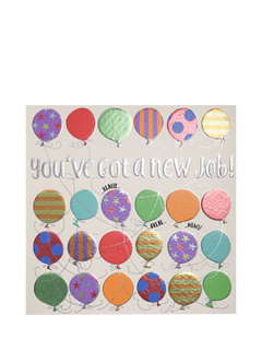 Wendy Jones Blackett Balloons New Job Greeting Card