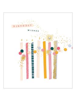 The Proper Mail Company Make a Wish Candles & Spots Birthday Card, Multi