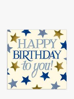 Emma Bridgewater Blue & Gold Stars Birthday Card